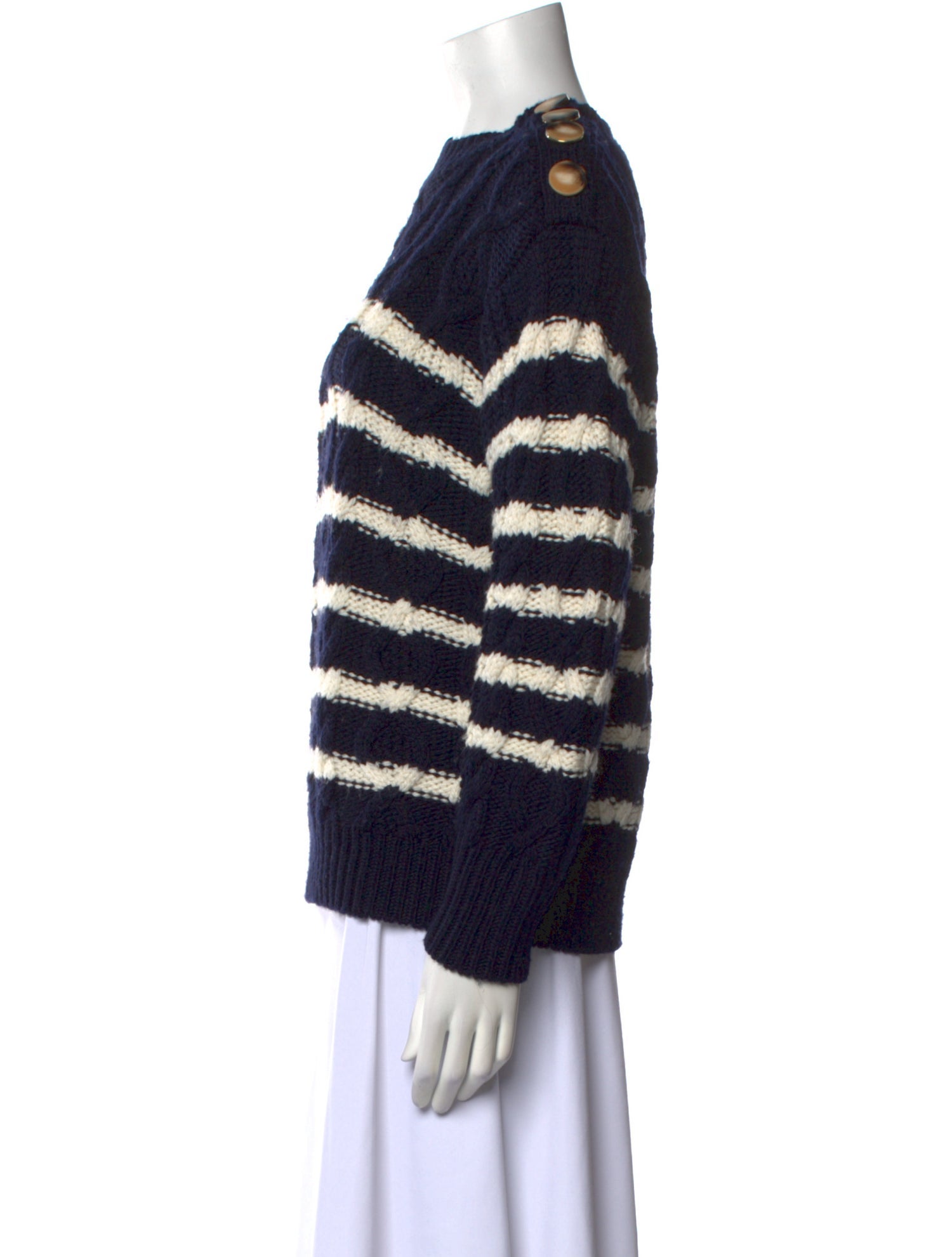 La Maille Sezane Merino Wool Striped Sweater