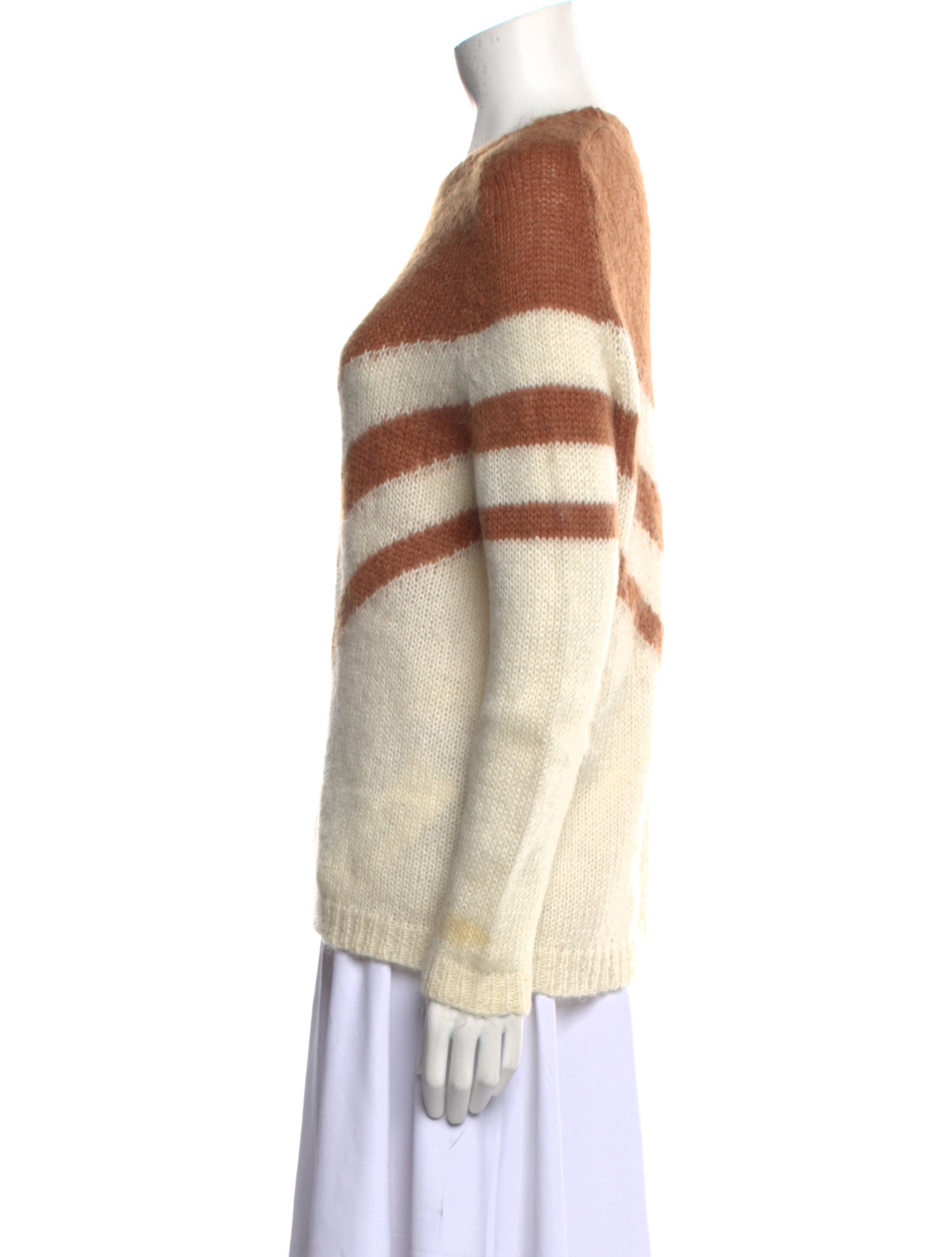 La Maille Sezane Striped Crew Neck Sweater
