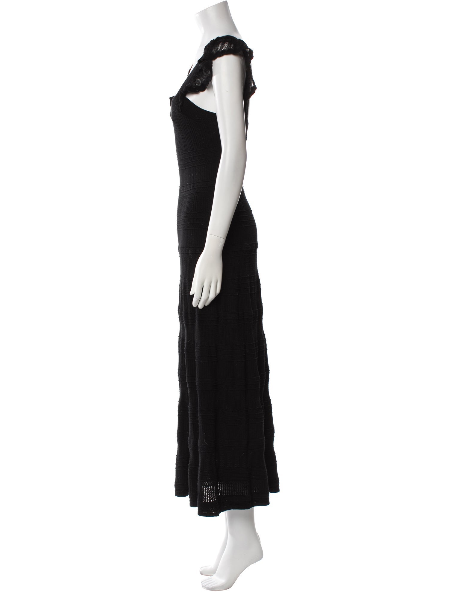 La Maille Sezane Square Neckline Long Dress
