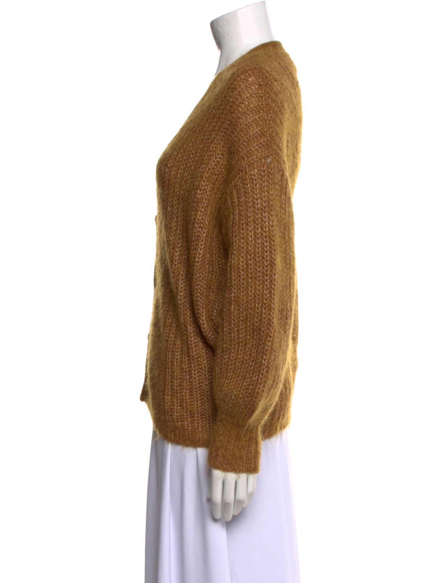 La Maille Sezane Mohair V-Neck Sweater