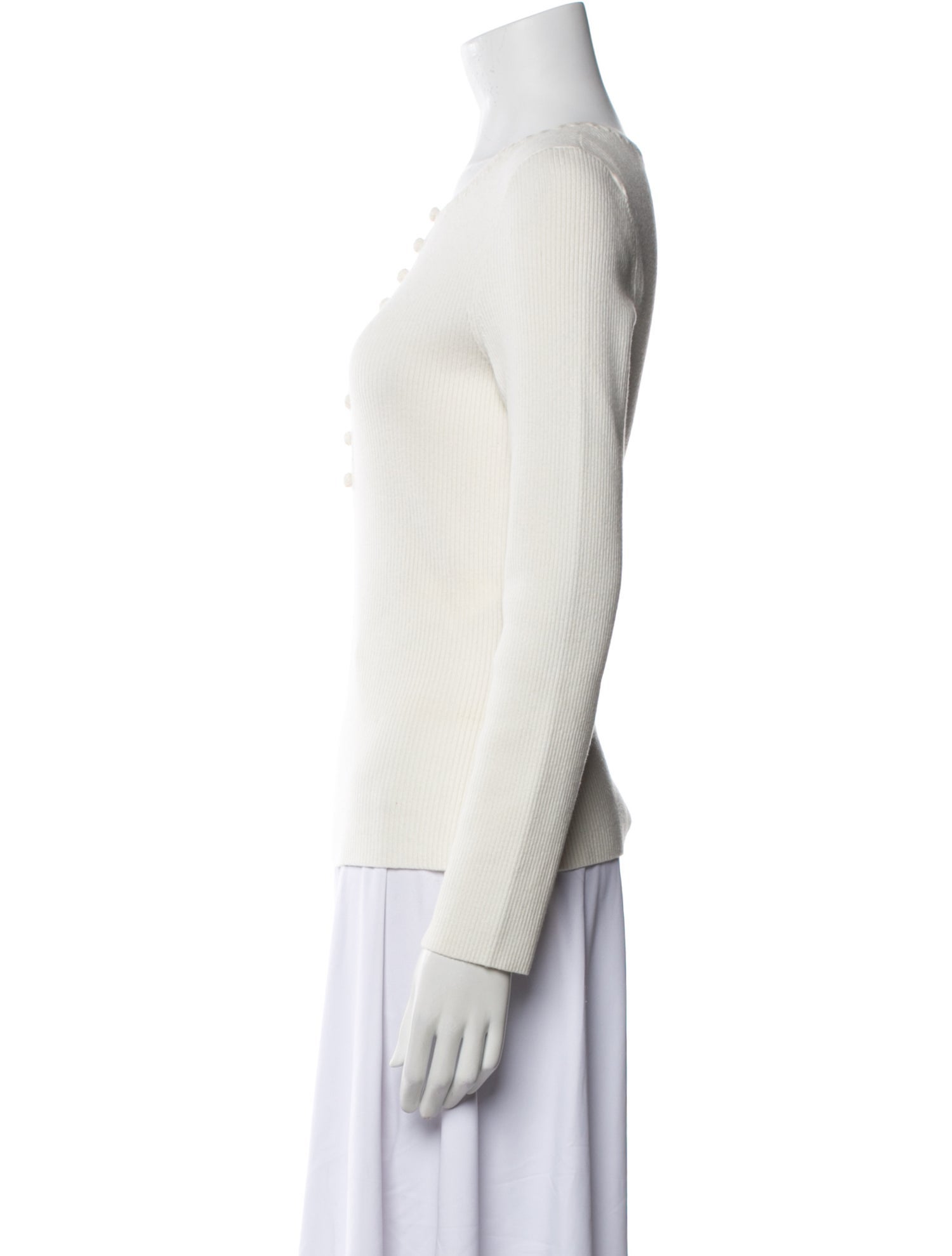 La Maille Sezane Merino Wool Crew Neck Top