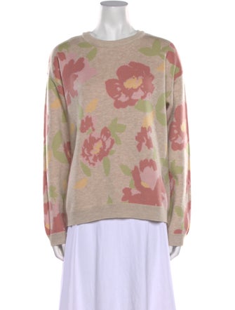 La Maille Sezane Merino Wool Printed Sweater