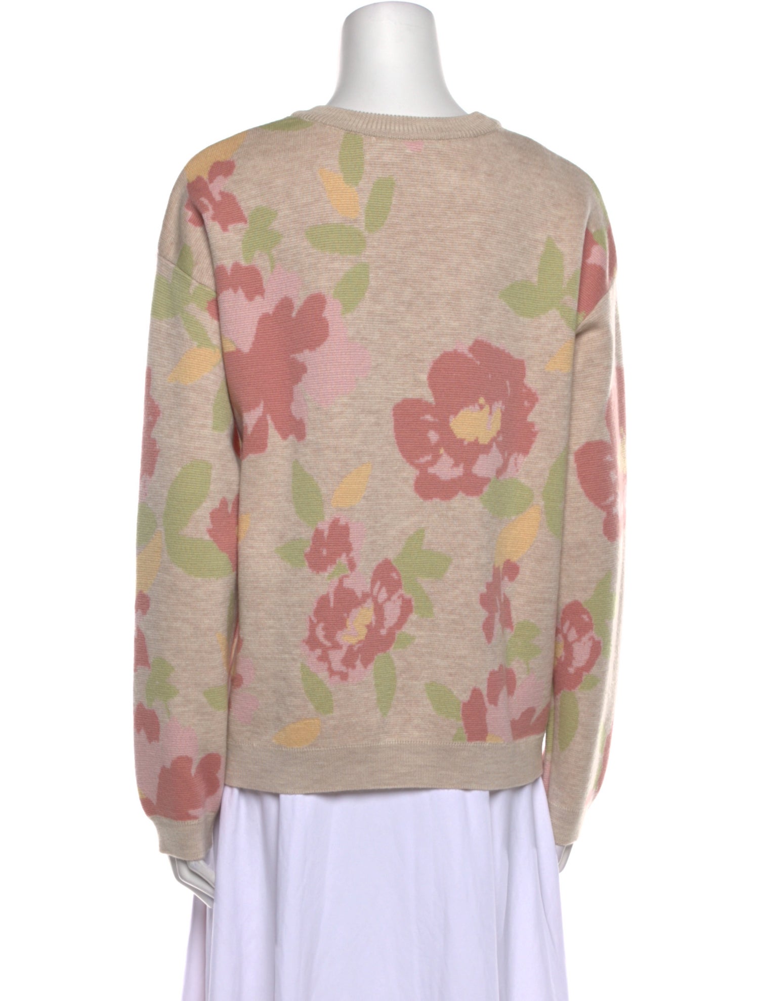 La Maille Sezane Merino Wool Printed Sweater