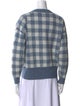 La Maille Sezane Plaid Print Crew Neck Sweater