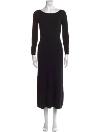 La Maille Sezane Bateau Neckline Long Dress