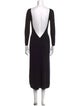 La Maille Sezane Bateau Neckline Long Dress