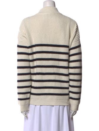 La Maille Sezane Striped Crew Neck Sweater