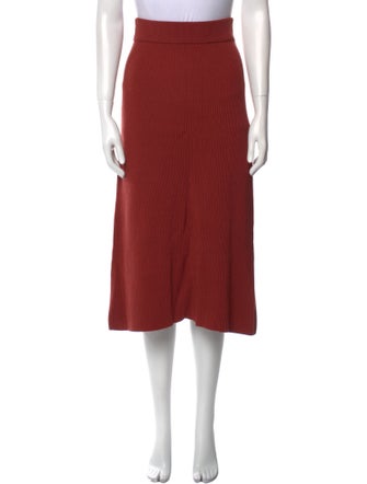 La Maille Sezane Merino Wool Midi Length Skirt