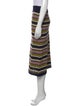 La Maille Sezane Striped Midi Length Skirt
