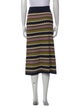 La Maille Sezane Striped Midi Length Skirt