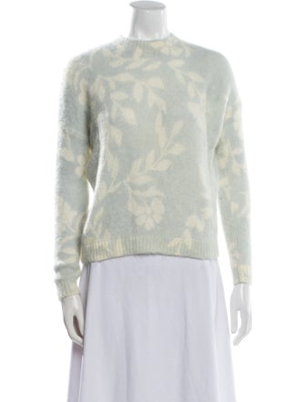 La Maille Sezane Printed Crew Neck Sweater