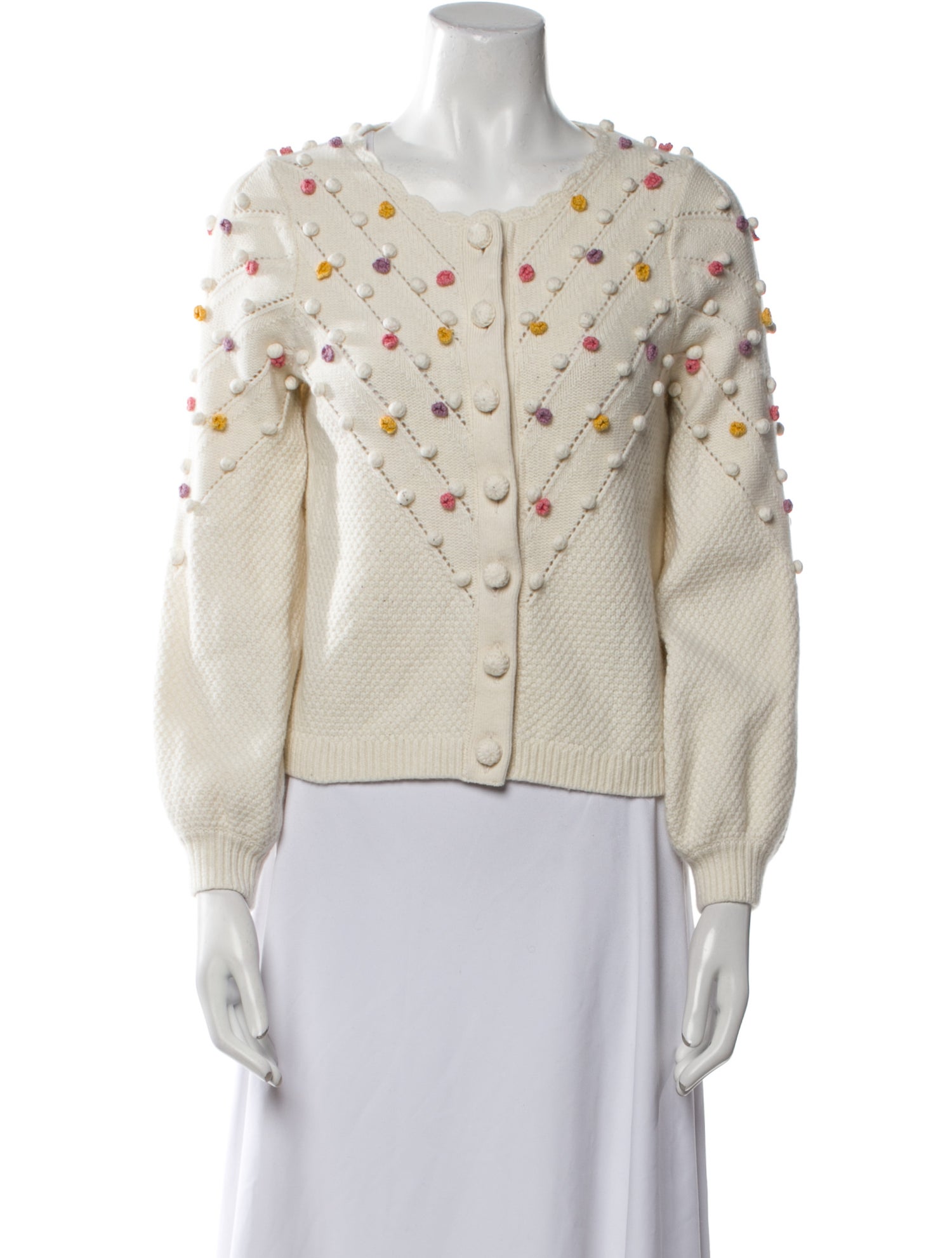 La Maille Sezane Printed Crew Neck Sweater