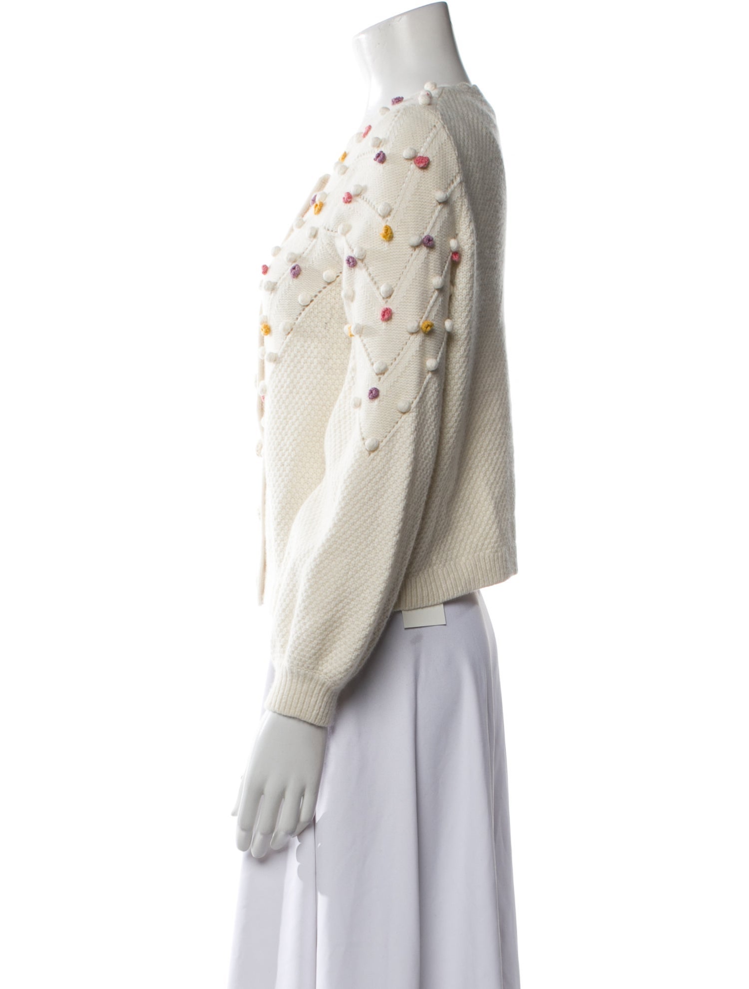 La Maille Sezane Printed Crew Neck Sweater