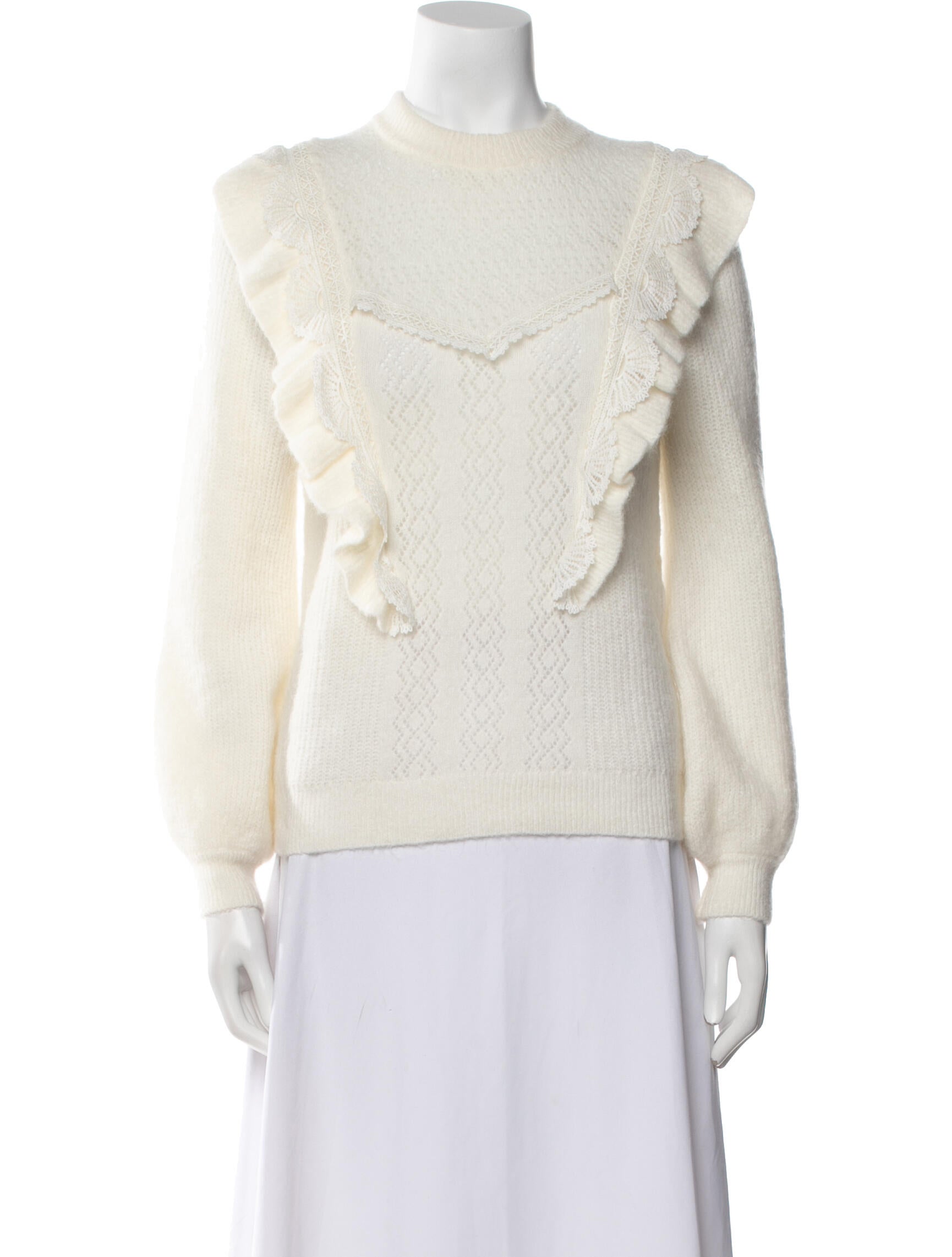 La Maille Sezane Mock Neck Sweater