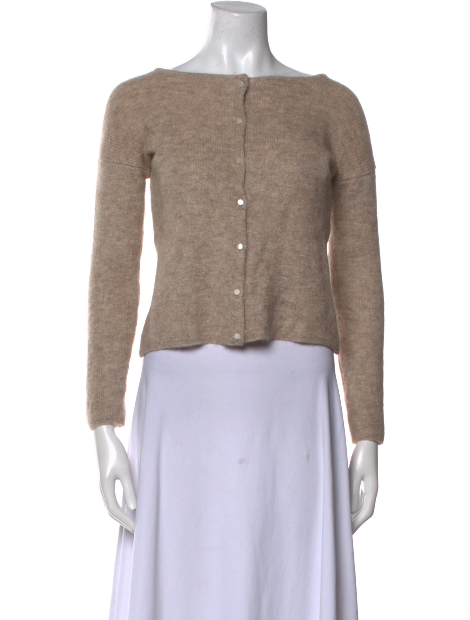 La Maille Sezane Mohair Bateau Neckline Sweater