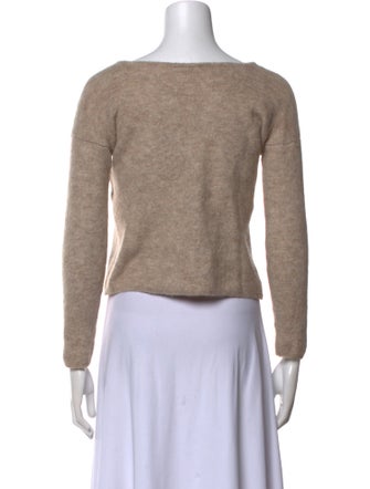 La Maille Sezane Mohair Bateau Neckline Sweater