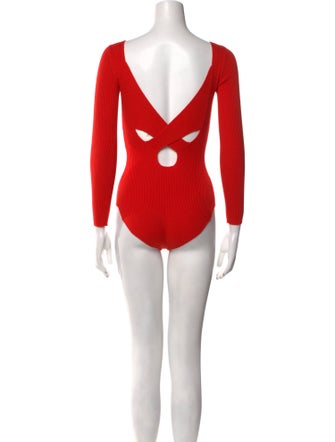 La Maille Sezane Merino Wool Scoop Neck Bodysuit