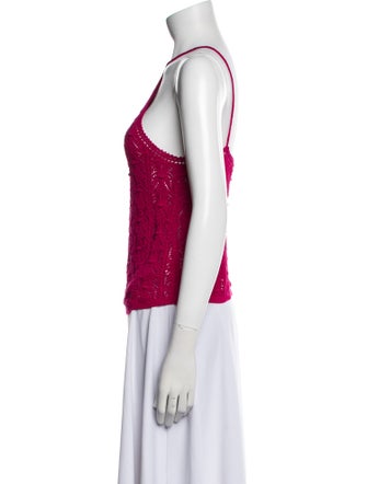 La Maille Sezane Lace Pattern Halterneck Top