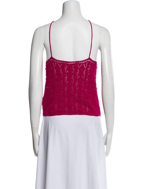 La Maille Sezane Lace Pattern Halterneck Top
