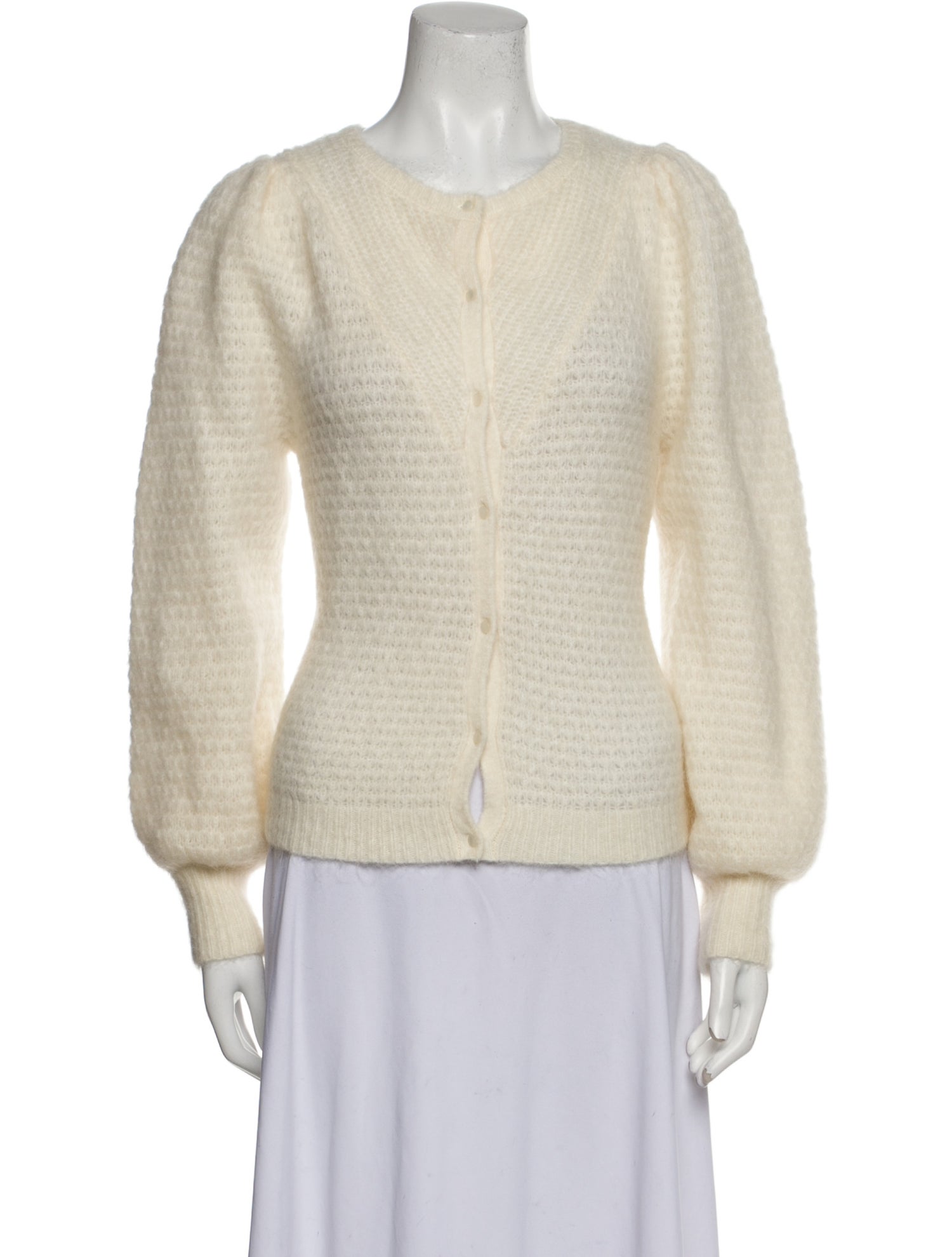La Maille Sezane Kid Mohair Crew Neck Sweater