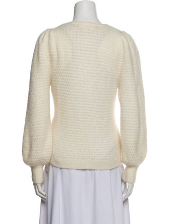 La Maille Sezane Kid Mohair Crew Neck Sweater