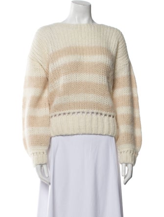 La Maille Sezane Striped Bateau Neckline Sweater