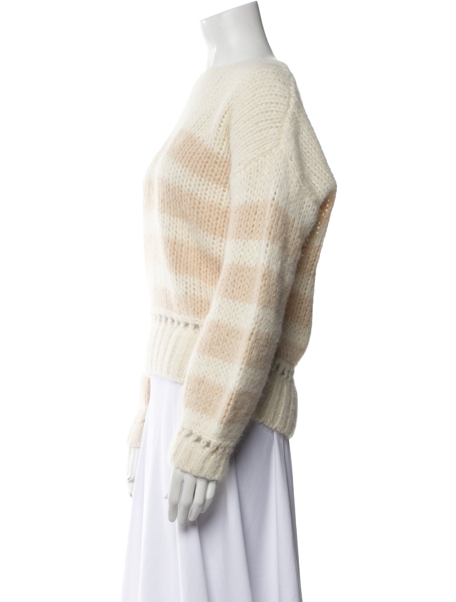 La Maille Sezane Striped Bateau Neckline Sweater