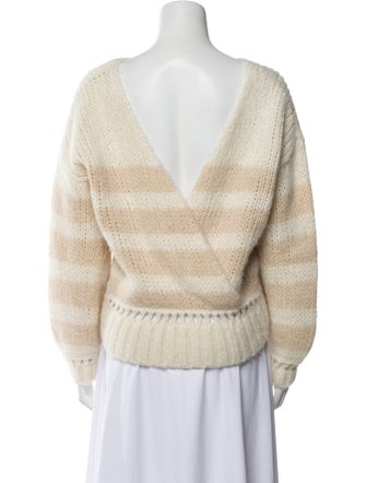 La Maille Sezane Striped Bateau Neckline Sweater