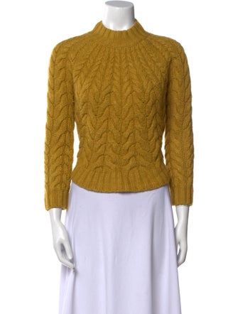 La Maille Sezane Merino Wool Mock Neck Sweater