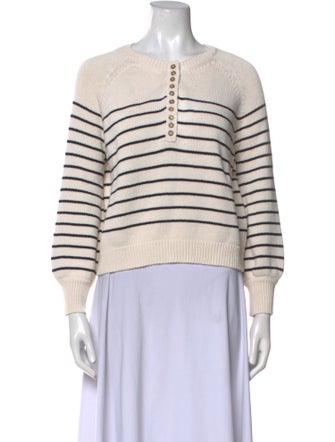 La Maille Sezane Striped Scoop Neck Sweater