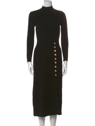 La Maille Sezane Mock Neck Midi Length Dress