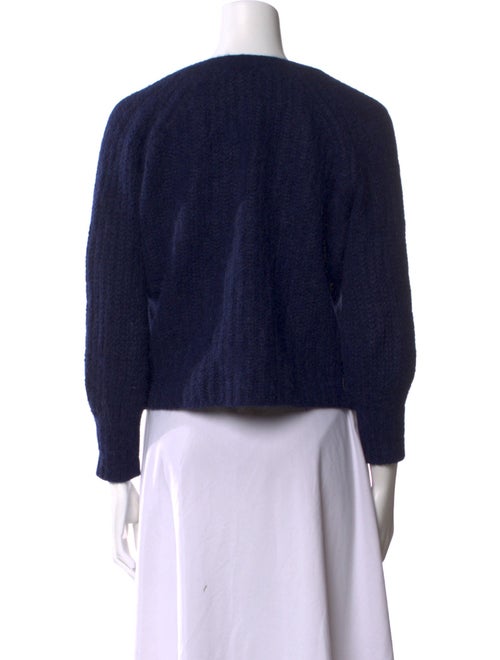 La Maille Sezane Crochet V-Neck Sweater