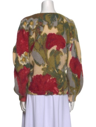 La Maille Sezane Printed Scoop Neck Sweater