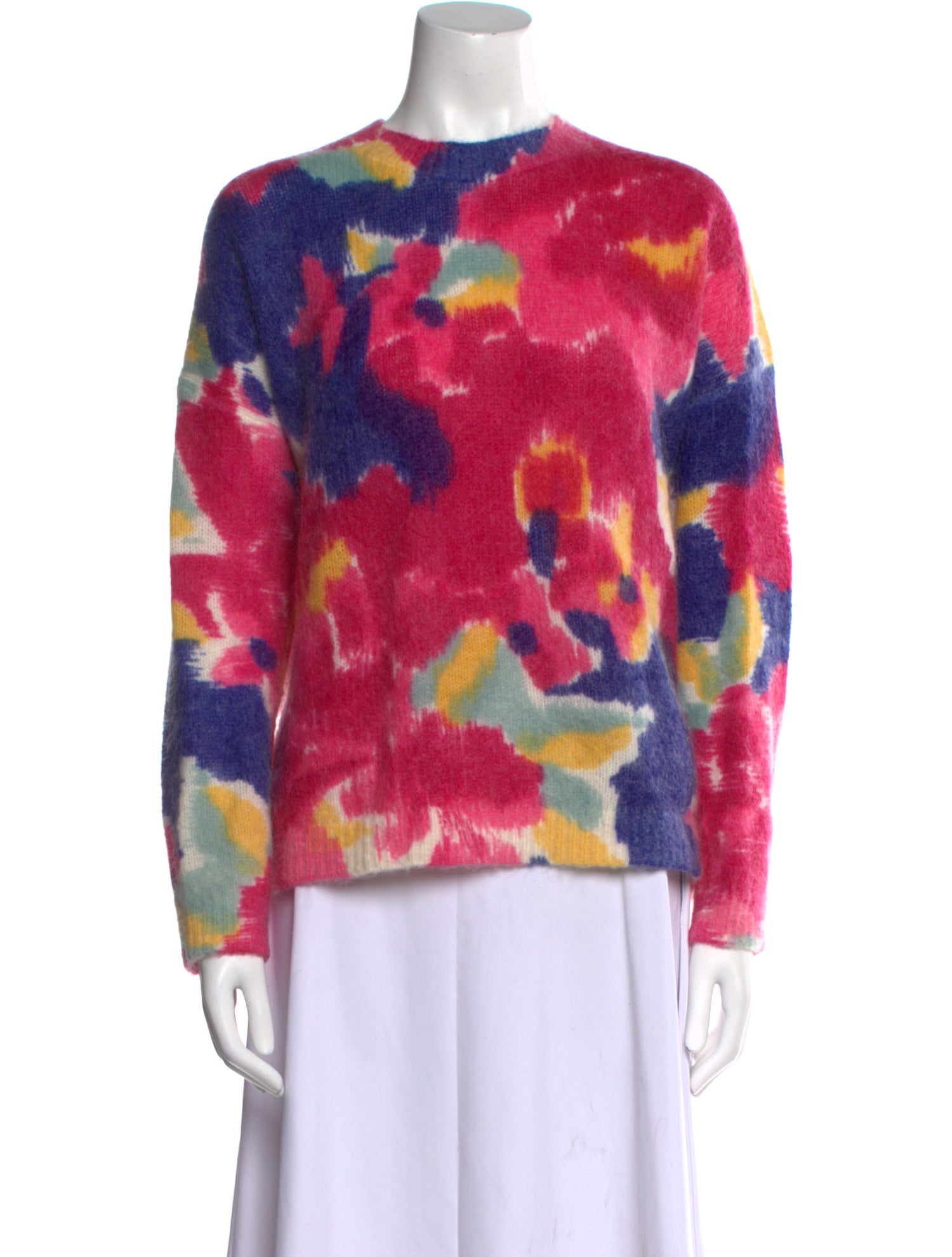 La Maille Sezane Printed Crew Neck Sweater
