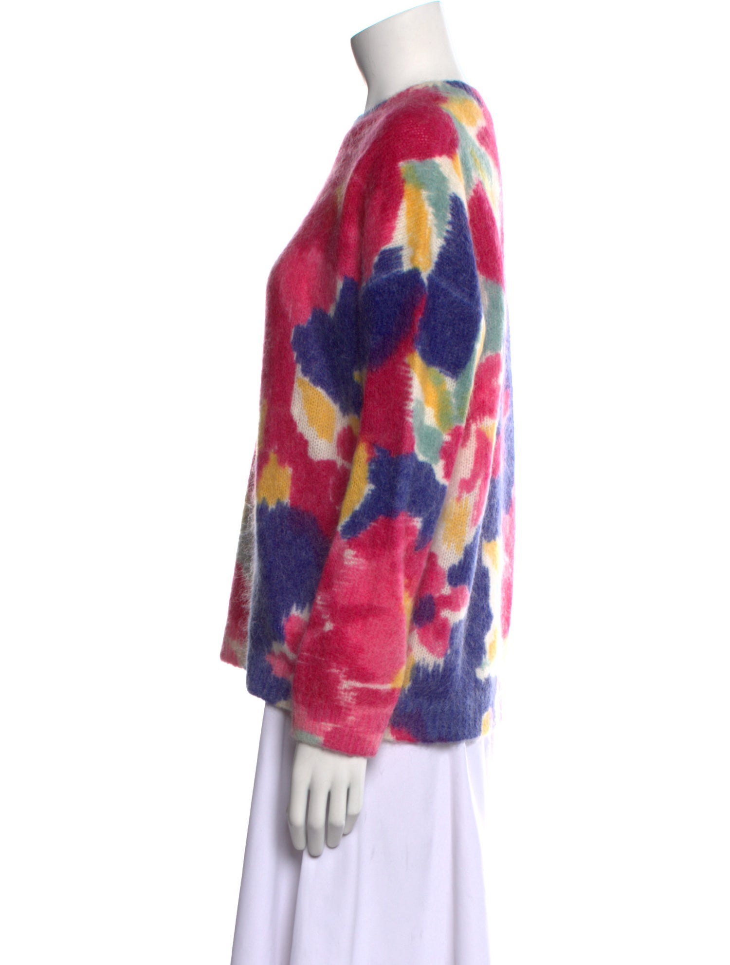 La Maille Sezane Printed Crew Neck Sweater