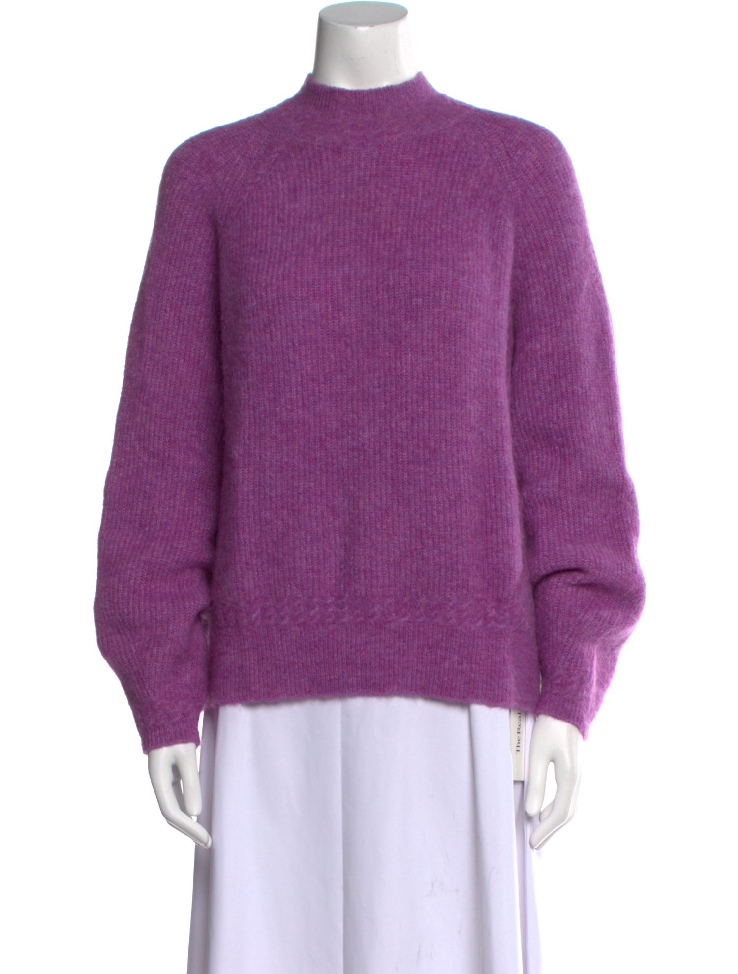 La Maille Sezane Baby Alpaca Mock Neck Sweater