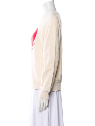 La Maille Sezane Graphic Print Crew Neck Sweatshirt