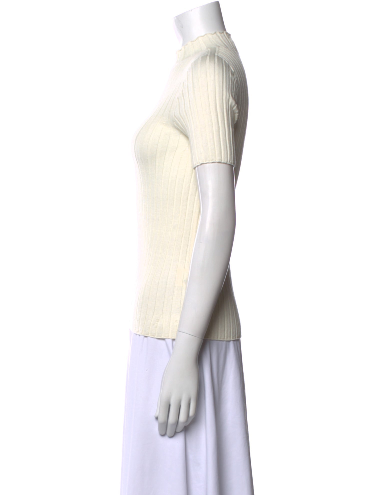 La Maille Sezane Merino Wool Mock Neck Top