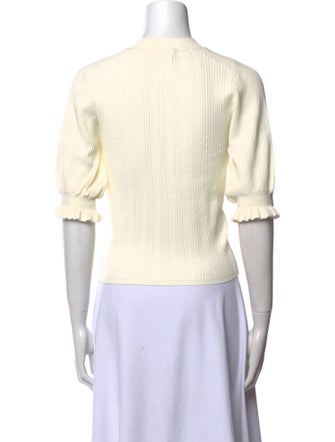 La Maille Sezane Crew Neck Short Sleeve Top