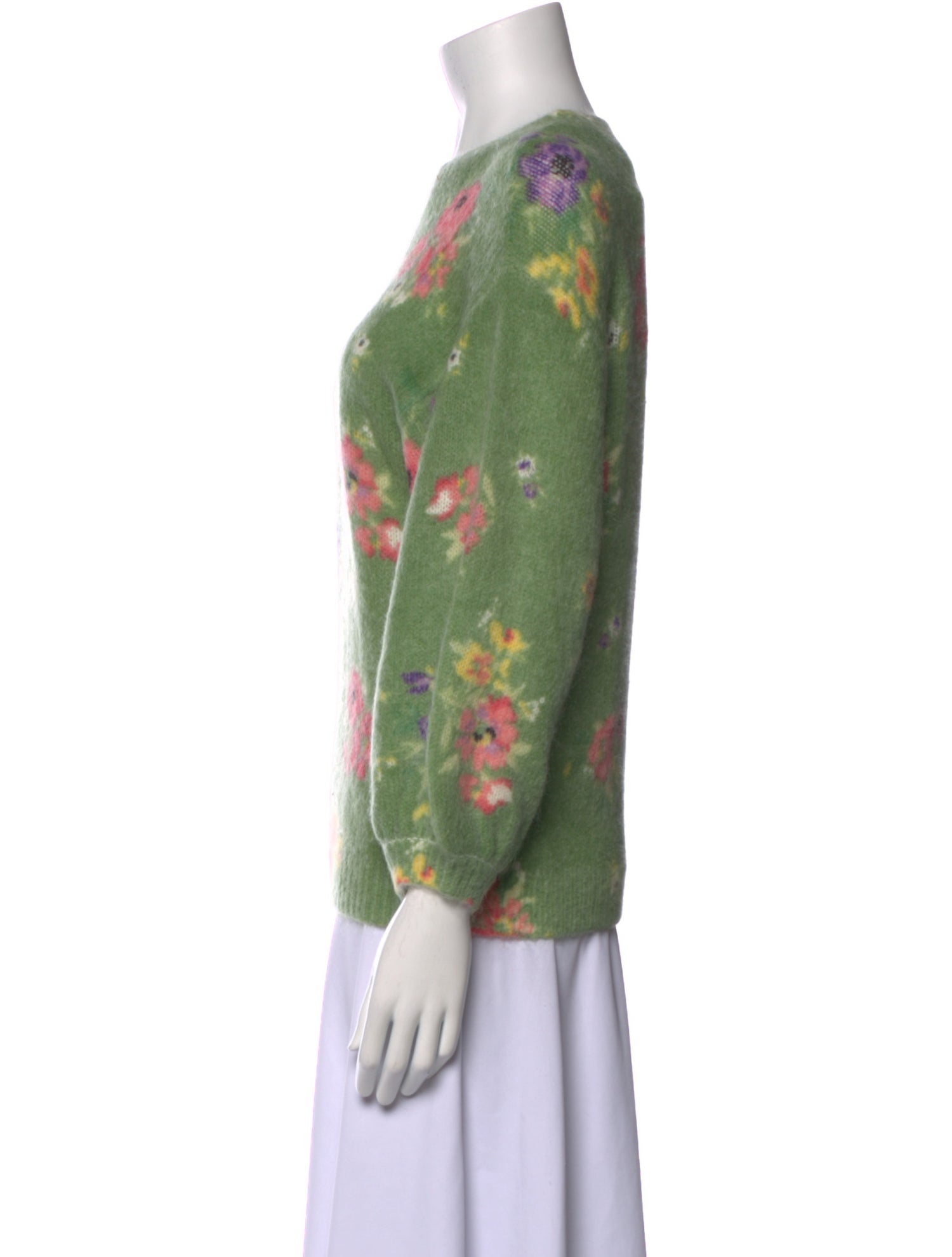 La Maille Sezane Floral Print Crew Neck Sweater w/ Tags