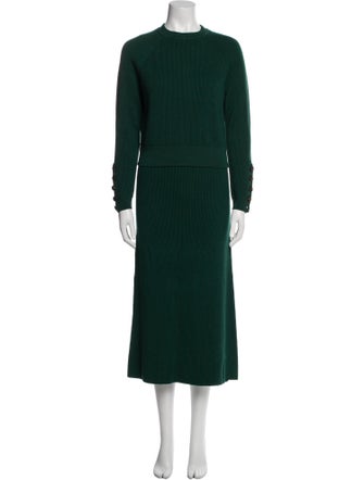 La Maille Sezane Merino Wool Beaded Accents Skirt Set