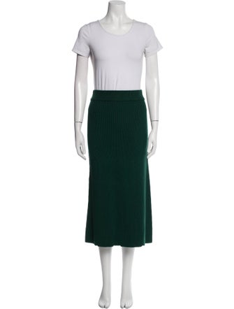 La Maille Sezane Merino Wool Beaded Accents Skirt Set