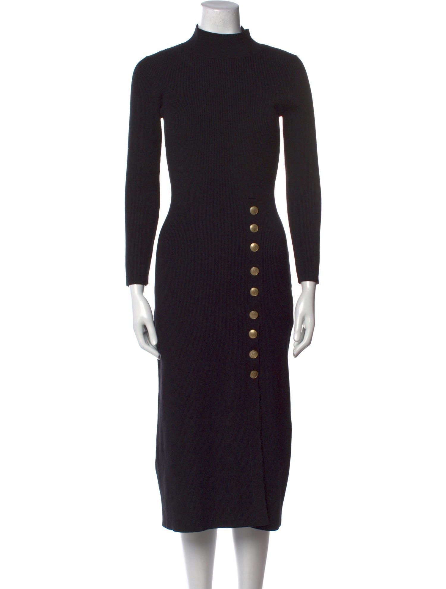 La Maille Sezane Turtleneck Midi Length Dress