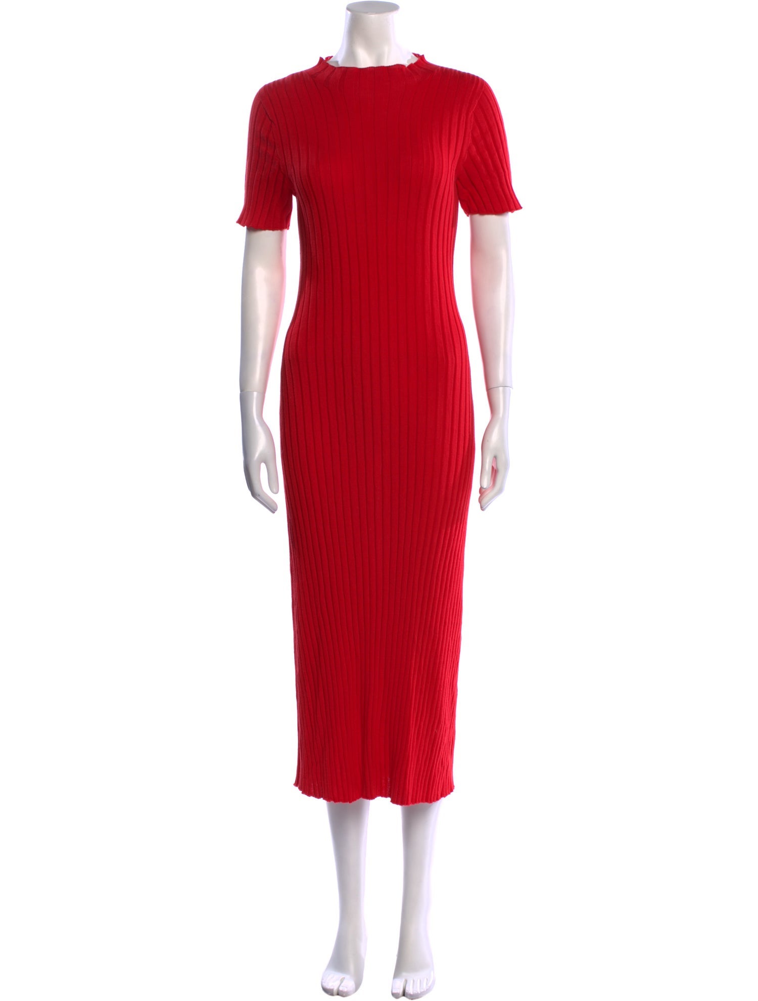 La Maille Sezane Crew Neck Midi Length Dress