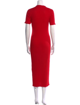 La Maille Sezane Crew Neck Midi Length Dress