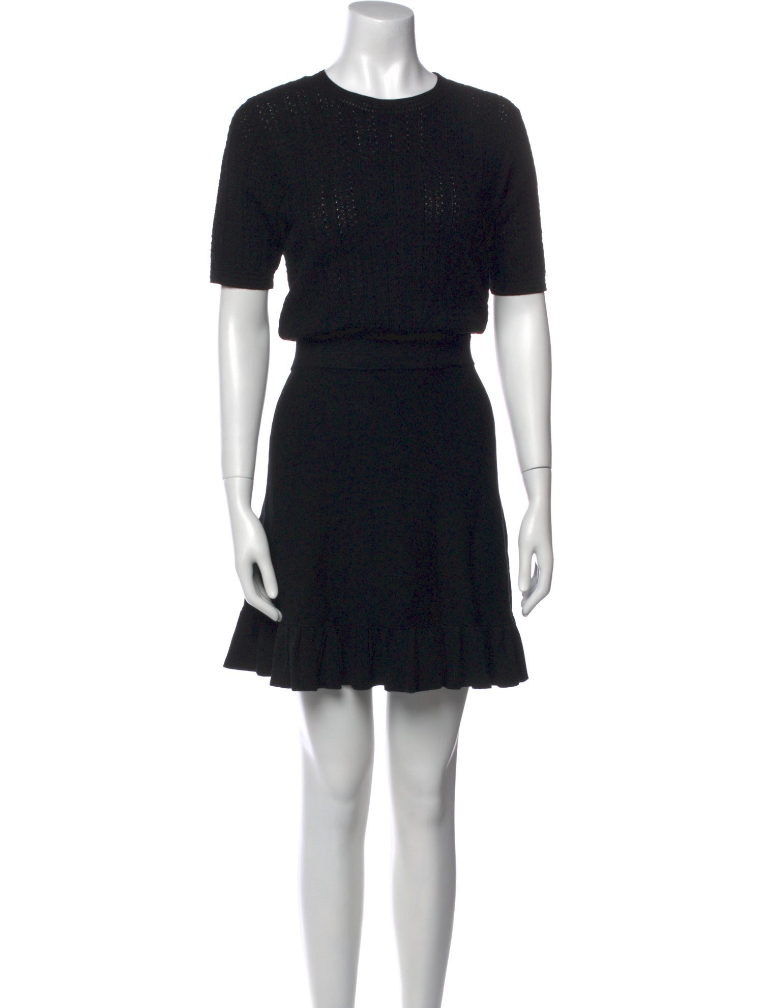 La Maille Sezane Crew Neck Mini Dress