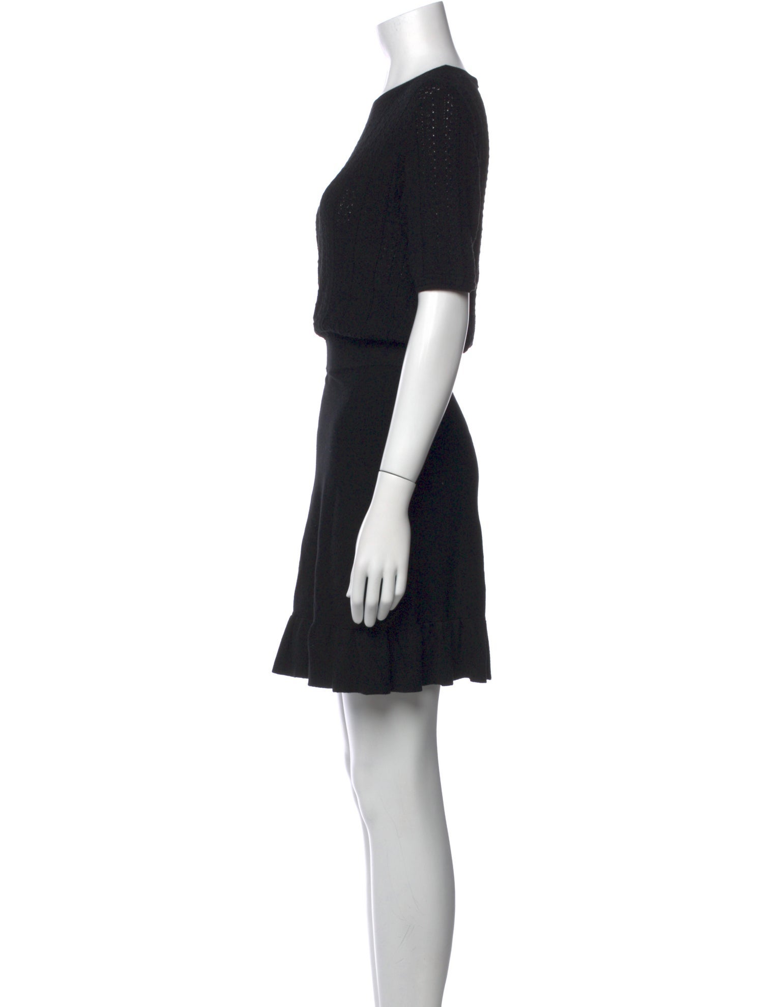 La Maille Sezane Crew Neck Mini Dress