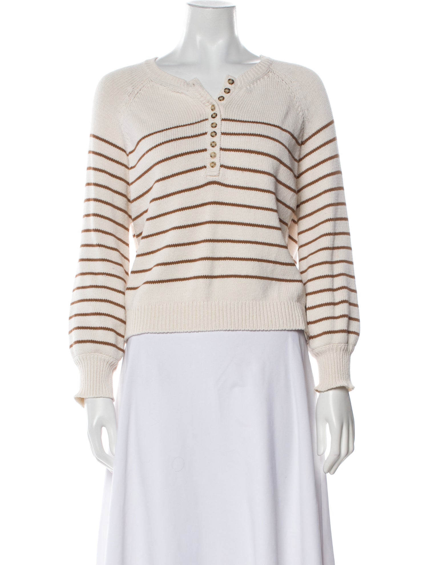 La Maille Sezane Striped Scoop Neck Sweater