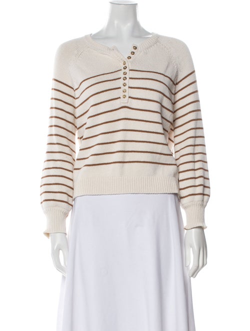 La Maille Sezane Striped Scoop Neck Sweater