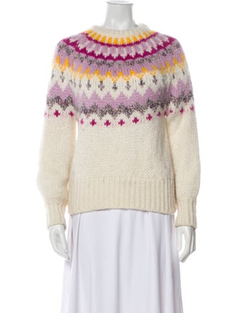 La Maille Sezane Mohair Printed Sweater